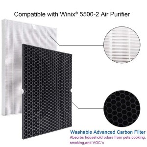 116130 True Air Purifier Filter and Washable Carbon Filter Replacement Filter H Fit For Winix 5500/5500-2 Air Purifier Parts