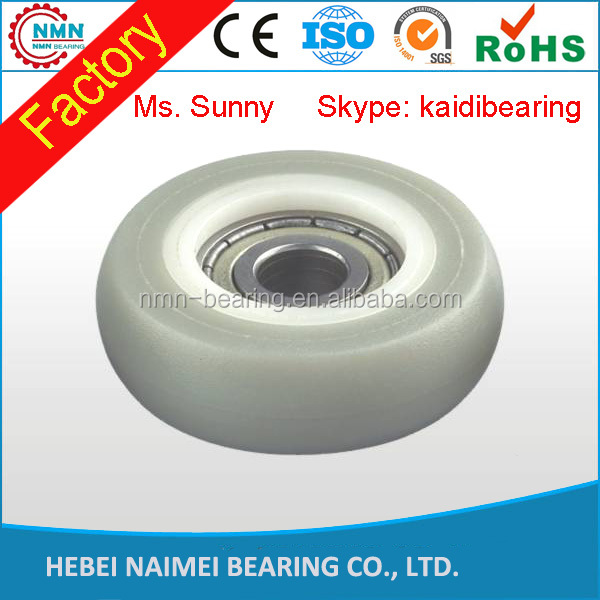 Nylon bearing roller Polea bearing roller bearing 608 txertaketa 8 × 30,2 × 8,5 mm mota biribila