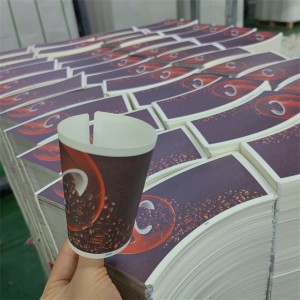 Paper cup paper suppliers hot sale coffee paper fan for paper cup