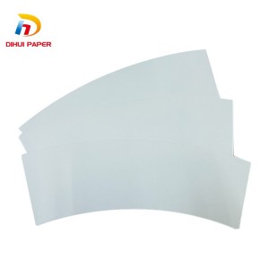 Ventilador de copo de papel revestido PE em branco Ventilador de matéria-prima para copo de papel