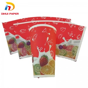 Double PE coated paper cup fan for hot and cold drink