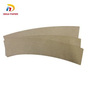 Paper Kraft de qualitat alimentària Ventilador de tassa de paper recobert de PE marró