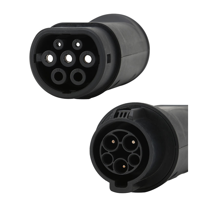 EV tip 1 għal tip 2 socket adapter j1772 għal tip 2 adapter