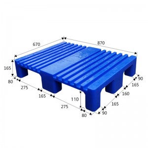 8767-165 870 x670x165mm Indonesia hot sell logistics Slotted Top press Pallet Auto Hedeber Specific pallet ribbed Press Pallet