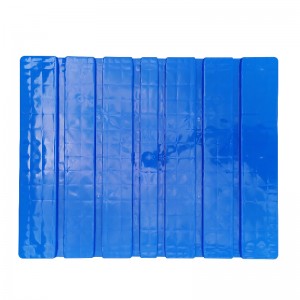 Plástico de impresión de prensa de inxección PE de cor azul con ranura superior para exportación