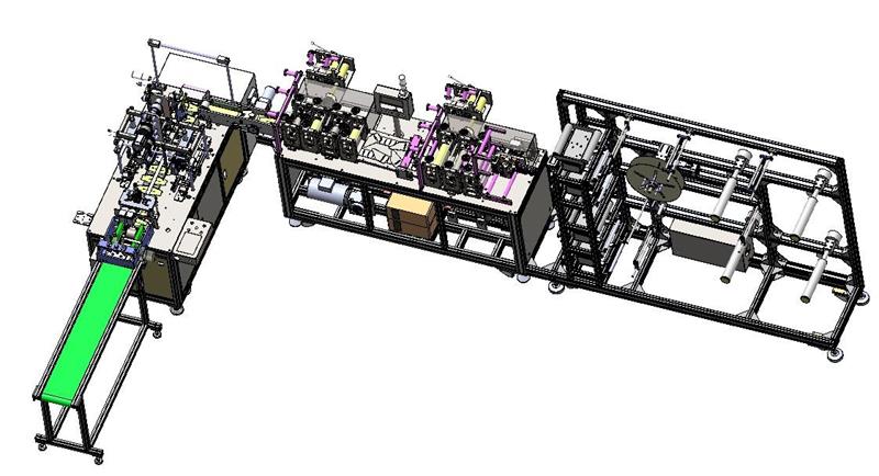 સંપૂર્ણપણે ઓટોમેટિક ડિસ્પોઝેબલ kf94 માસ્ક બનાવવાનું મશીન