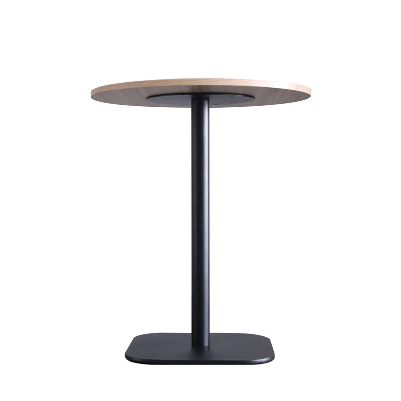 Pedestal multi-function table with square metal base
