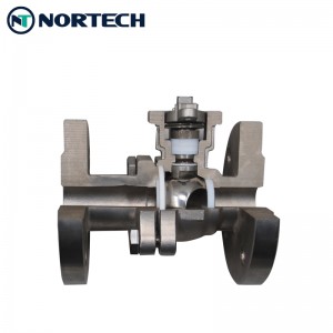Stainless Steel Pneumatic Actuator Flanged Floating Ball Valve တရုတ်စက်ရုံ