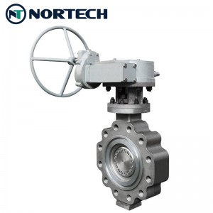 Hege kwaliteit Double Flange Metal Seat Triple Excentric Butterfly Valve China Manufacture