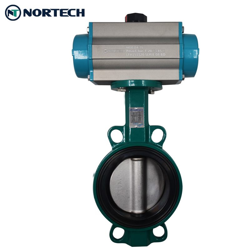 I-wafer Type Lugged Ductile Iron/Wcb/Stainless Steel Pneumatic Actuator EPDM Lined Industrial Control Butterfly Water Valve Isithombe Esifakiwe