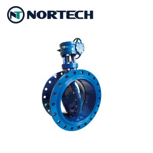 Double eccentric butterfly valve flange type Large Size with Gearbox China factory na may mataas na kalidad