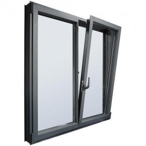 शीर्ष गुणवत्ता आधुनिक डिजाइन एल्यूमीनियम पहने लकड़ी झुकाव और घर के लिए खिड़कियां चालू करें