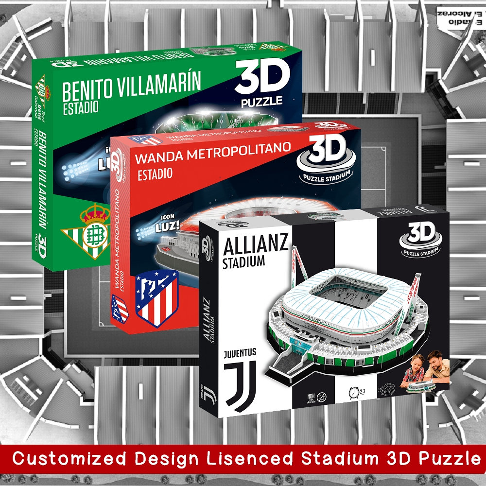 Estadio de rompecabezas 3D Fai un modelo de papel de estadio de fútbol 3D perfecto Xoguetes divertidos e educativos
