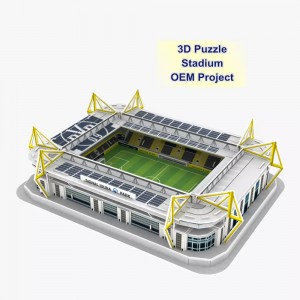 3D-mõistatuste staadion Looge täiuslik 3D-jalgpallistaadioni paberist mudel lõbusad ja õpetlikud mänguasjad – STADIUM001
