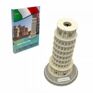 Modele arkitekturore të ndërtesave të famshme 3D Puzzle Suvenire Kulla e Pizës A0103