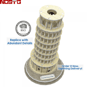 ແບບຈໍາລອງສະຖາປັດຕະຍະກໍາຂອງຕຶກອາຄານທີ່ມີຊື່ສຽງ 3D Puzzle Souvenir leaning Tower of Pisa A0103