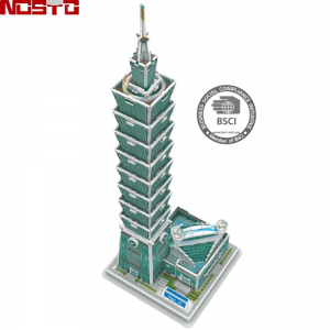 World Famous Architecture Series 3D Educational Puzzle Tai Pei 101 Educational Toys Game for Children A0104