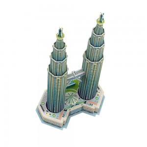 Personnaliséierten Design 3D Puzzel Architektur Petronas Towers Education Cadeau fir Kanner A0105