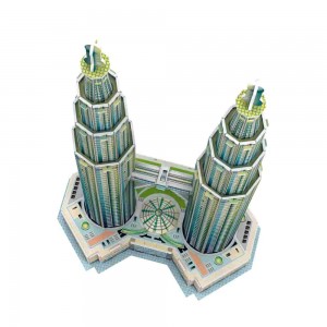 Moralo o Itlhophileng oa 3D Architecture Petronas Towers Mpho ea Thuto ea Bana A0105