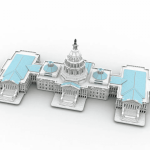 Pengeluar Mainan Pendidikan National Geographic Bangunan Terkenal Dunia US Capitol 3D Puzzle Model Kit Bangunan A0109