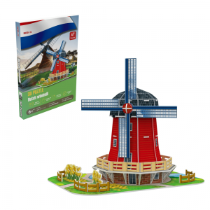 Nosto 新製品 3D パズル おもちゃ 世界的に有名な建物 オランダの風車 手作りの知育玩具 A0115