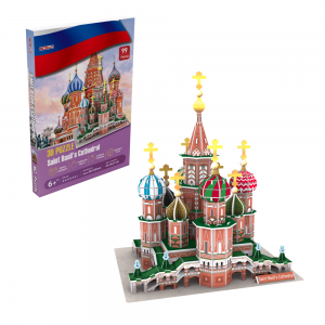 ផលិតផលលក់ដាច់បំផុតនៅលើពិភពលោក អាគារដ៏ល្បីល្បាញ Saint Basil's Cathedral 3D Puzzle A0118