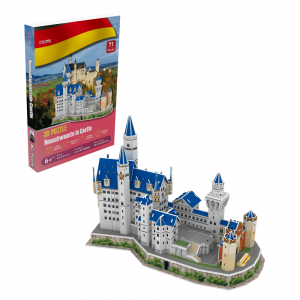 Quebra-cabeça 3D Alemanha Arquitetura Famosa Castelo de Neuschwanstein Feito à Mão Brinquedo Educacional DIY A0120