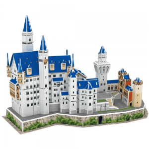 រូបផ្គុំ 3D ប្រទេសអាល្លឺម៉ង់ ស្ថាបត្យកម្មដ៏ល្បីល្បាញ Neuschwanstein Castle ធ្វើដោយដៃ DIY Education Toy A0120