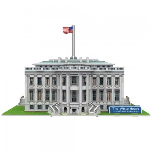 カスタマイズされたデザイン世界的に有名な建物シリーズ パズル教育玩具地理 3D パズル モデル ホワイト ハウス A0111