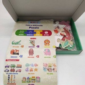 BSCI Printing Factory Supplies Creative Play Forest Friend Chunky Puzzles for Toddlers 6 in 1 Chunky Puzzle Set for Kids – JB-5