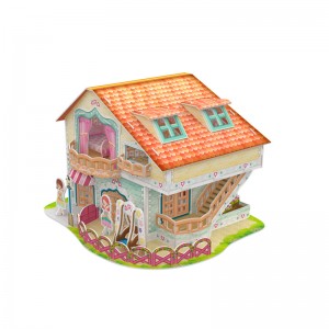 Dlala ngoBuchule be-3D Puzzle Model Dollhouse kunye neseti yokuDlala kwindawo enye-C0302