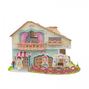 Creative Play 3D Puzzle Modèl Dollhouse & Play Set In One – C0302
