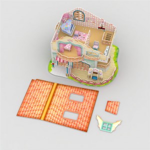 Creative Play 3D Puzzle Model Dollhouse & Play set In One - C0302