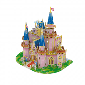 Dětské DIY puzzle postavičky ručně vyráběné Princezna Castle s nábytkem Pretend Play C0306