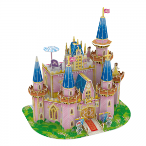 Kinder DIY Charakterpuzzle handgefertigt Princess Castle mit Möbeln Pretend Play C0306