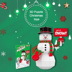 3D Puzzle Manufacturer Design & Produce Arts and Crafts DIY Holiday Gift 3D Puzzle Snowman C0810
