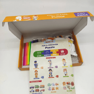 BSCI 인쇄 공장 공급업체 창의적이고 교육적인 활동 놀이 및 유아용 컬러 청키 퍼즐 2세 이상 JB-3