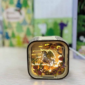Art & Craft Supplies ຫັດຖະກໍາໄມ້ DIY ເດັກຍິງທີ່ຈັບຕາ Unicorn 3D Puzzle L0106P-20