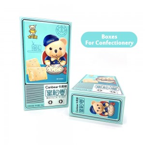 Custom Packaging Box rau Confectionery nrog Self-Adhesive Tear-Off Sawb - PB006