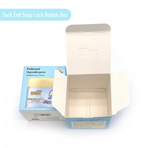 Tuck End Snap Lock bundemballage til kosmetik eller hudpleje PB013