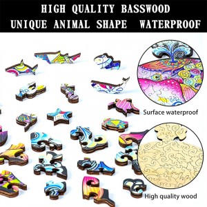 Family Game Play Collection Wooden Jigsaw Puzzle Unique Figura W1009