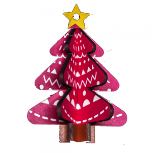 Brīnišķīgs papildinājums jūsu svētku rotājumiem ar lāzeru grieztu UV apdruku, koka Ziemassvētku eglītes rotājumi WB022
