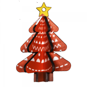 ການເພີ່ມສິ່ງມະຫັດສະຈັນໃຫ້ກັບການຕົກແຕ່ງໃນວັນພັກຜ່ອນຂອງທ່ານ Laser Cut UV Print Wooden Christmas Tree Ornament Craft WB022