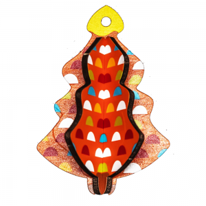 Lasermaskinkuttet DIY Wood Craft 3D Puslespill Tre Juletre Ornament WB023