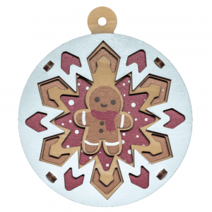 Regalo de tempada Decoracións de Nadal Corte con láser Adorno de madeira de árbore de Nadal DIY WB017