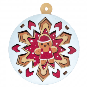 Seasonal Gift Christmas Decorations Laser Cut DIY Christmas Tree Wood Ornament WB017