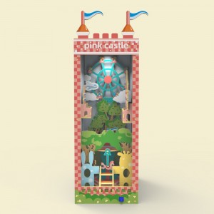 DIY Dollhouse Book Nook Bookshelf Kōkuhu 3D Puzzle Rakau me nga rama rama rama rama rama hanga tauira kete L0301P
