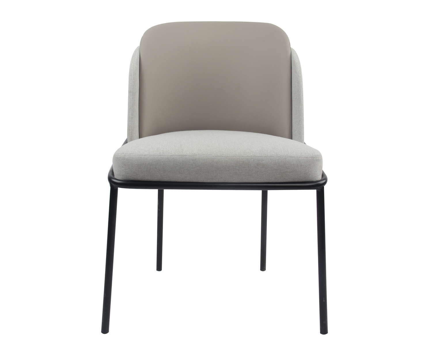 PU Seat Chair with Metal Legs for Kitchen Dining Room