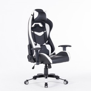 Gaming-Stuhl, Büro-Schreibtischstuhl, drehbarer, robuster Stuhl, ergonomisches Design mit Kissen und verstellbarer Rückenlehne