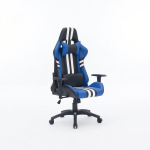 Krzesło do gier w stylu wyścigowym PU Skórzane krzesło biurowe z wysokim oparciem Ergonomiczna konstrukcja